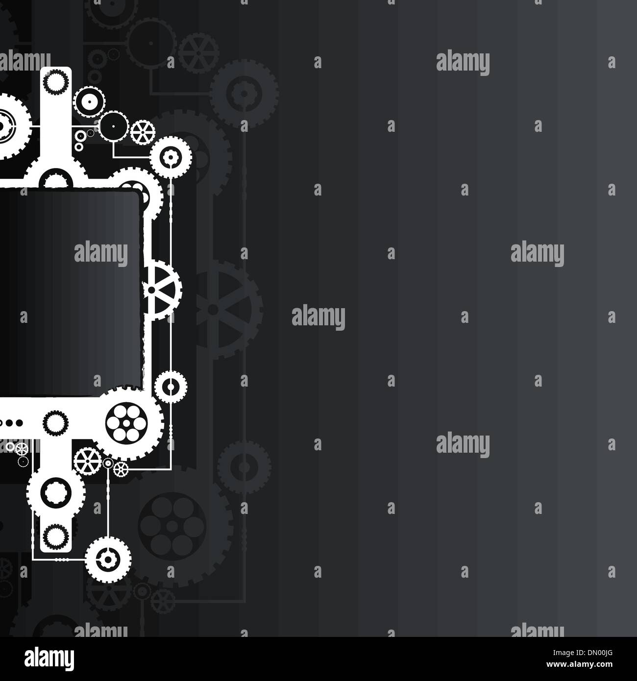 Nero Sfondo tecnologico Illustrazione Vettoriale