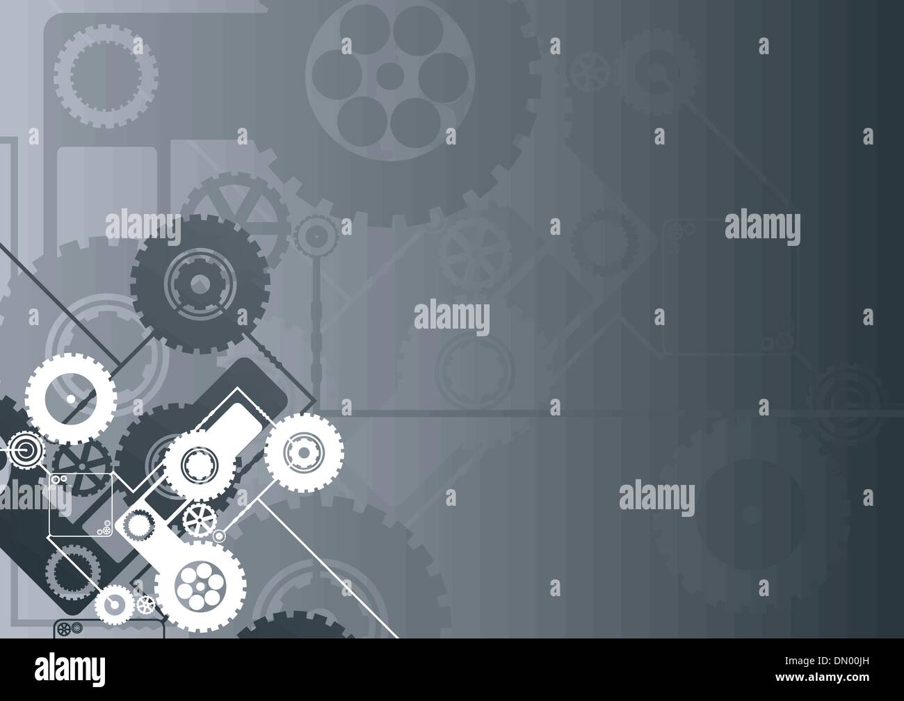 Nera orizzontale sfondo tecnologico Illustrazione Vettoriale
