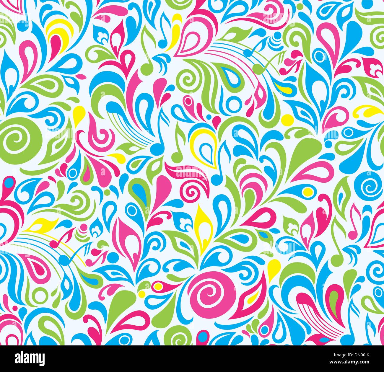 Colorato decorativo sottofondo musicale Illustrazione Vettoriale