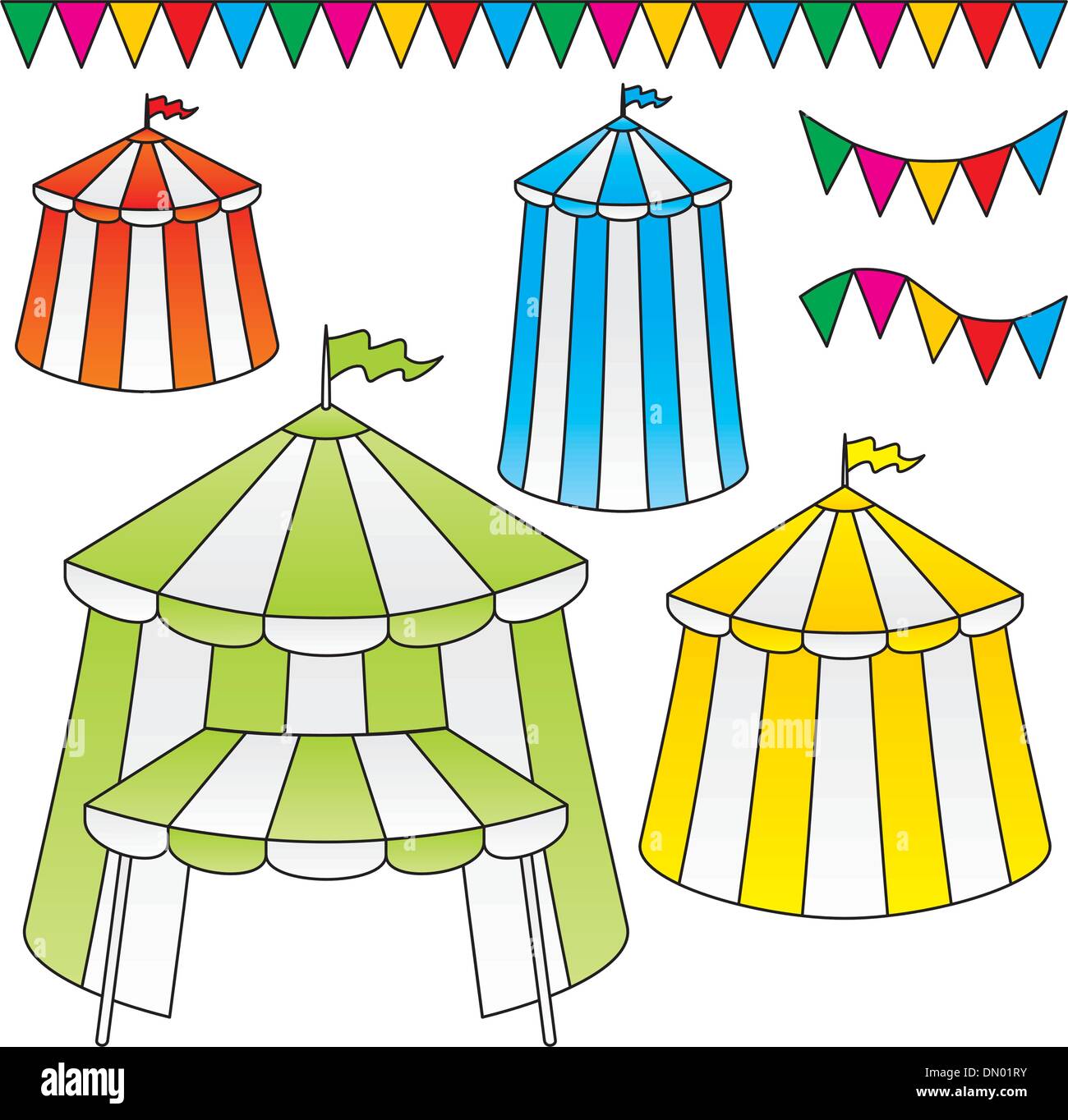 Tende per circo Illustrazione Vettoriale