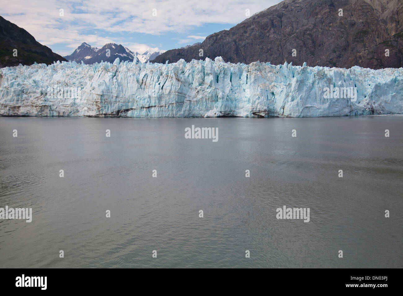 Glacier Bay, Alaska, da una nave da crociera. Foto Stock