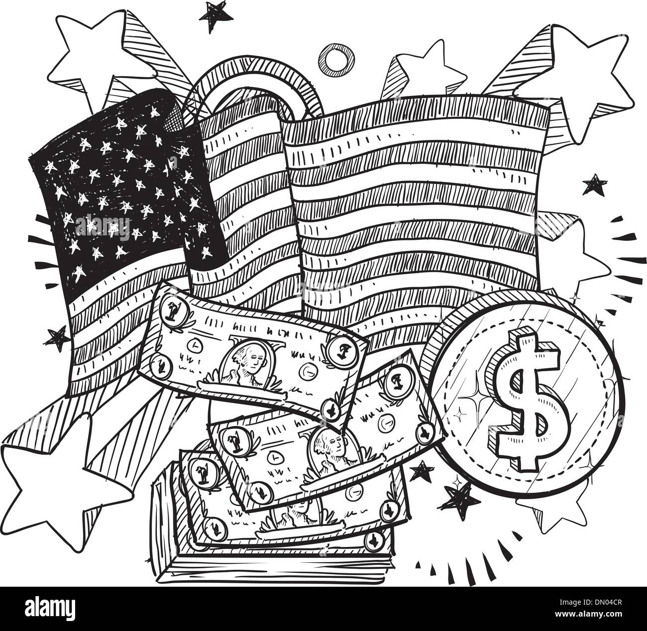 Soldi americani Illustrazione Vettoriale