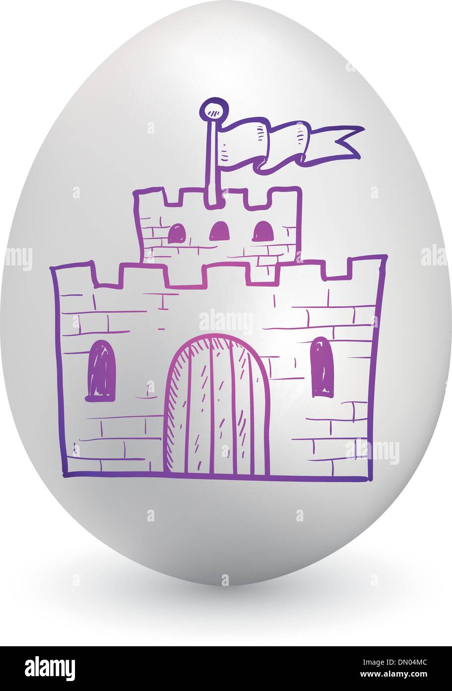 Il castello di sicuro uovo di pasqua vettore Illustrazione Vettoriale