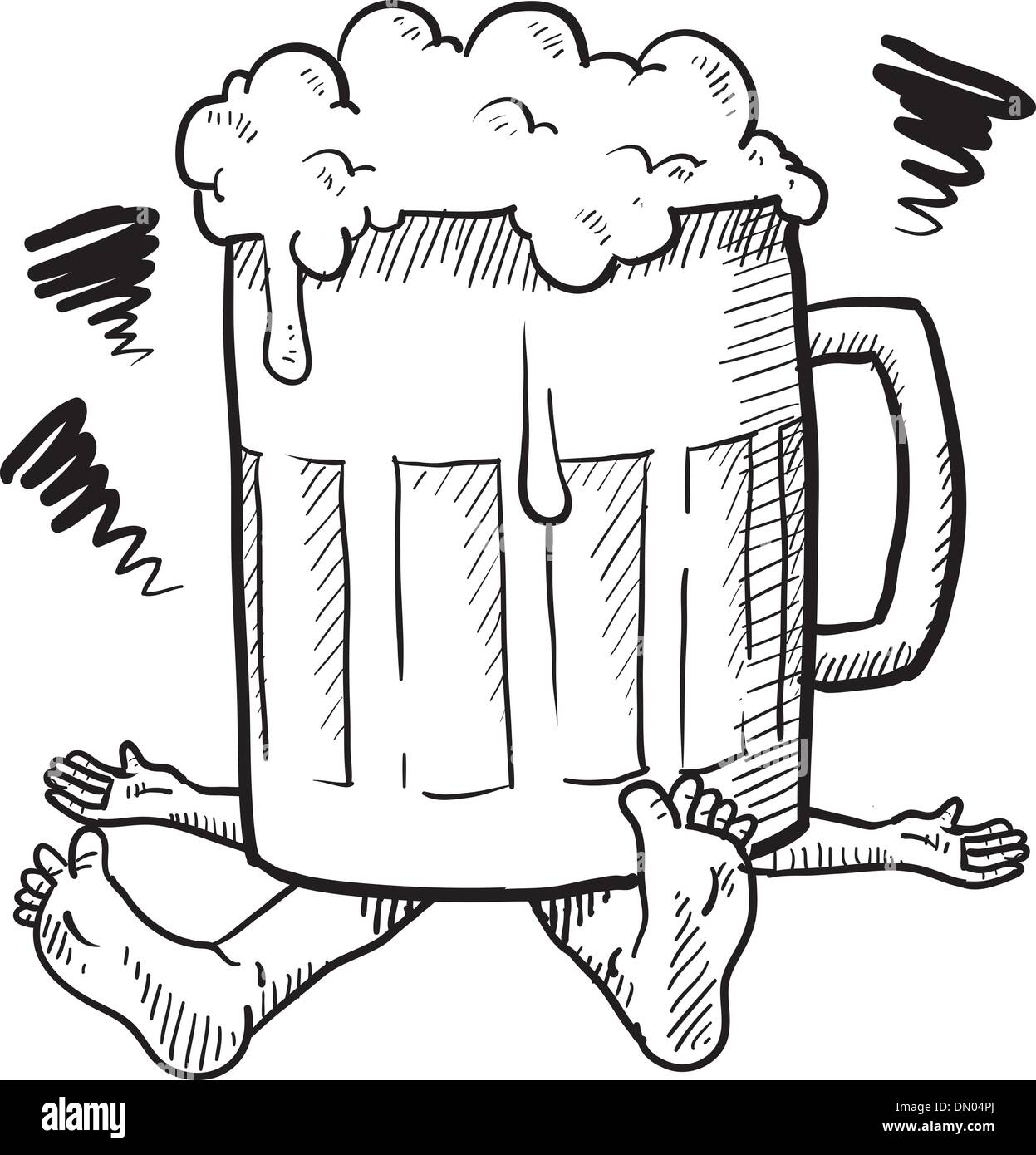 Schiacciato dal vettore di alcool Illustrazione Vettoriale