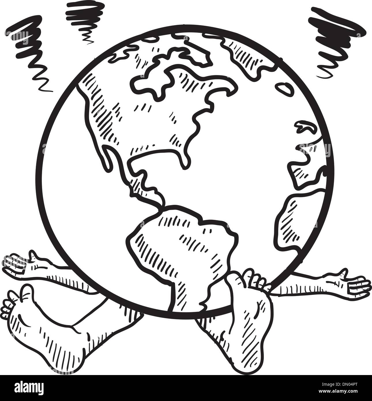 Peso del mondo disegno vettoriale Illustrazione Vettoriale