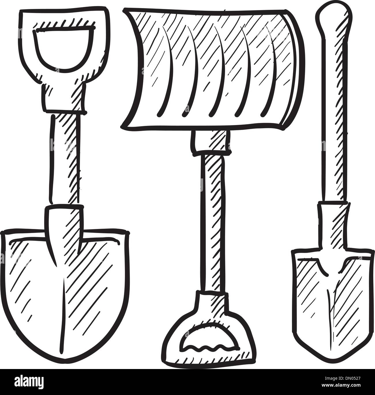 Set di pale in vettore Illustrazione Vettoriale