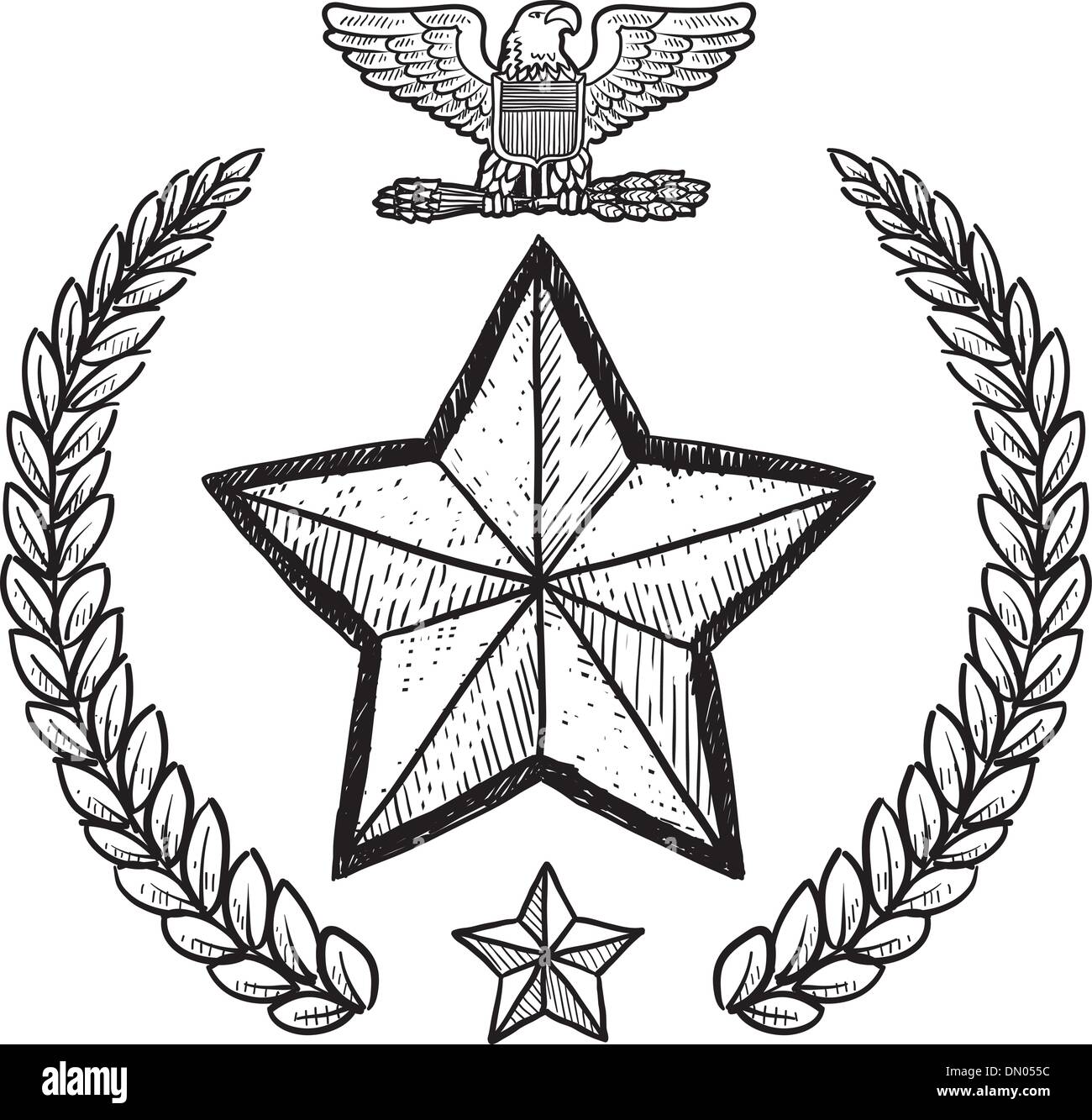 US Army militare insegne del vettore Illustrazione Vettoriale