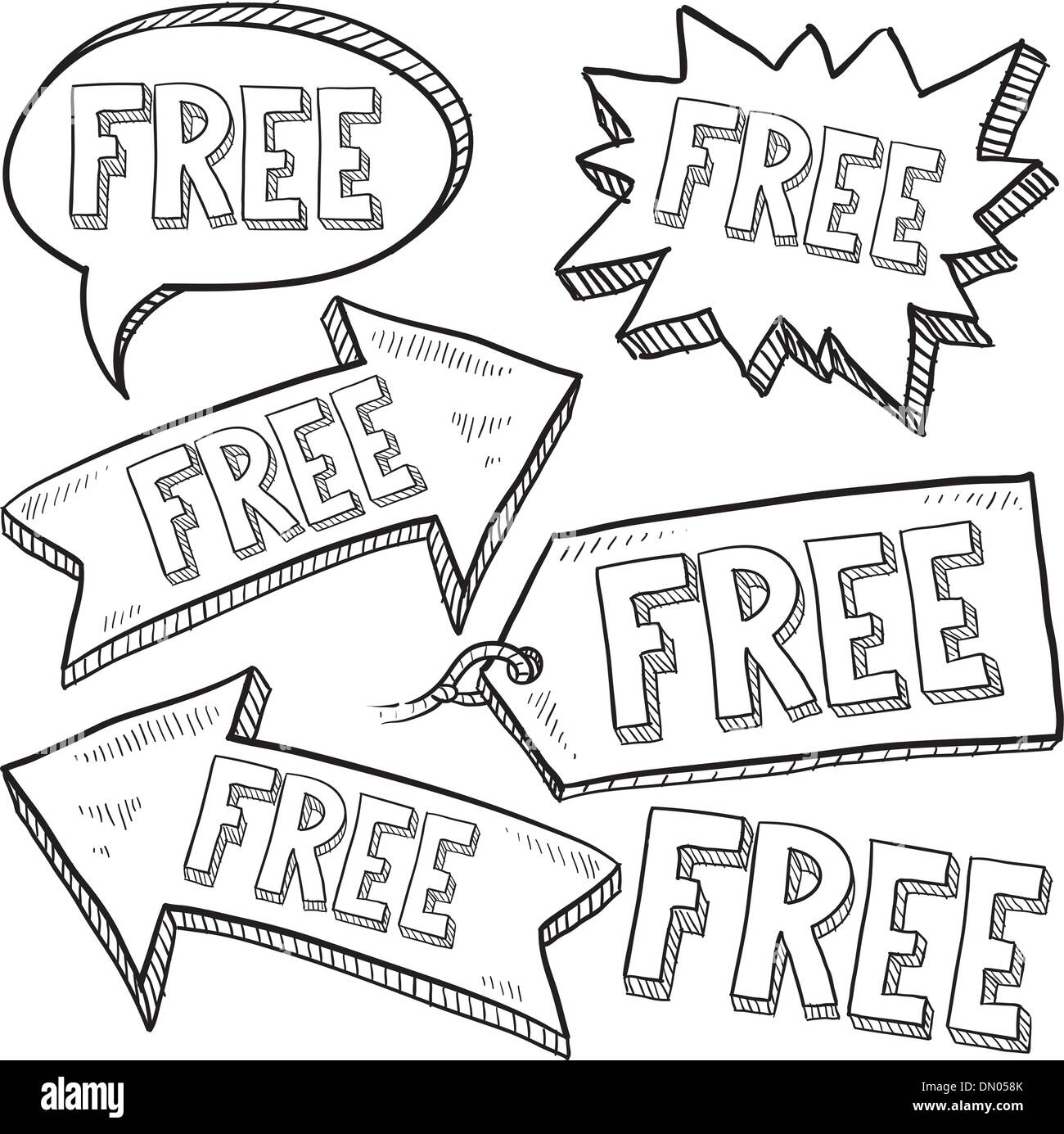 Libero vettore retail tags e banner Illustrazione Vettoriale