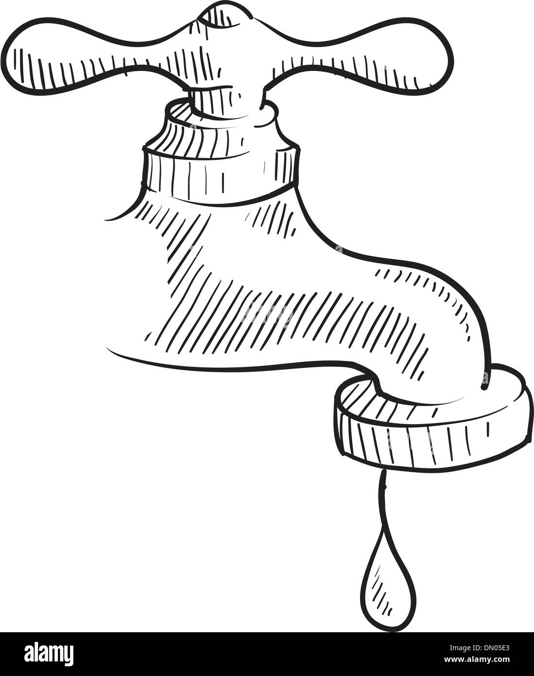 Il gocciolamento rubinetto disegno vettoriale Immagine e Vettoriale - Alamy