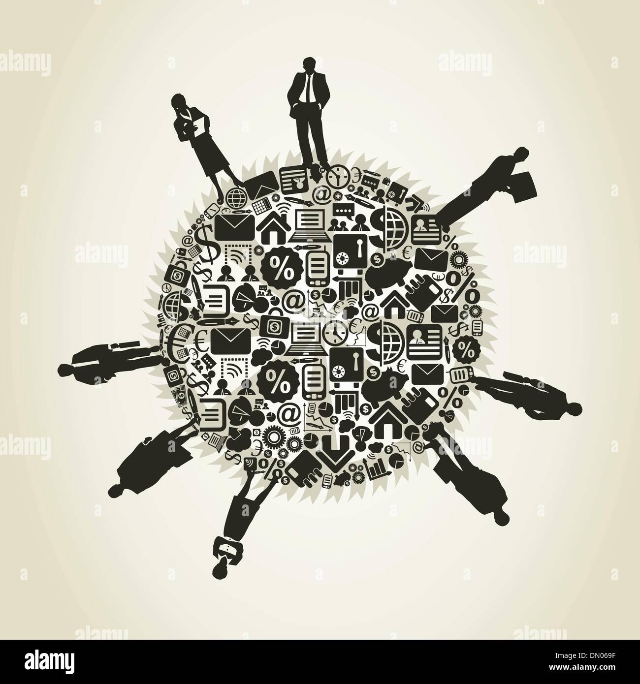 Business di un pianeta Illustrazione Vettoriale