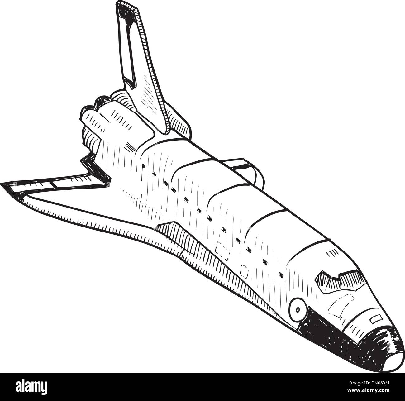 Space Shuttle schizzo Illustrazione Vettoriale