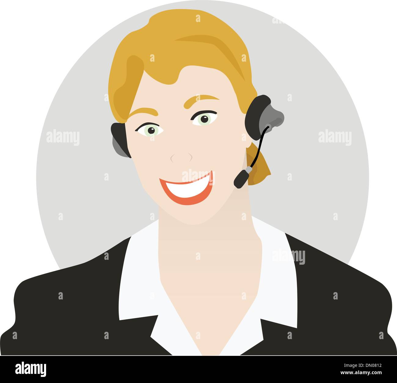 Supporto clienti donna Illustrazione Vettoriale