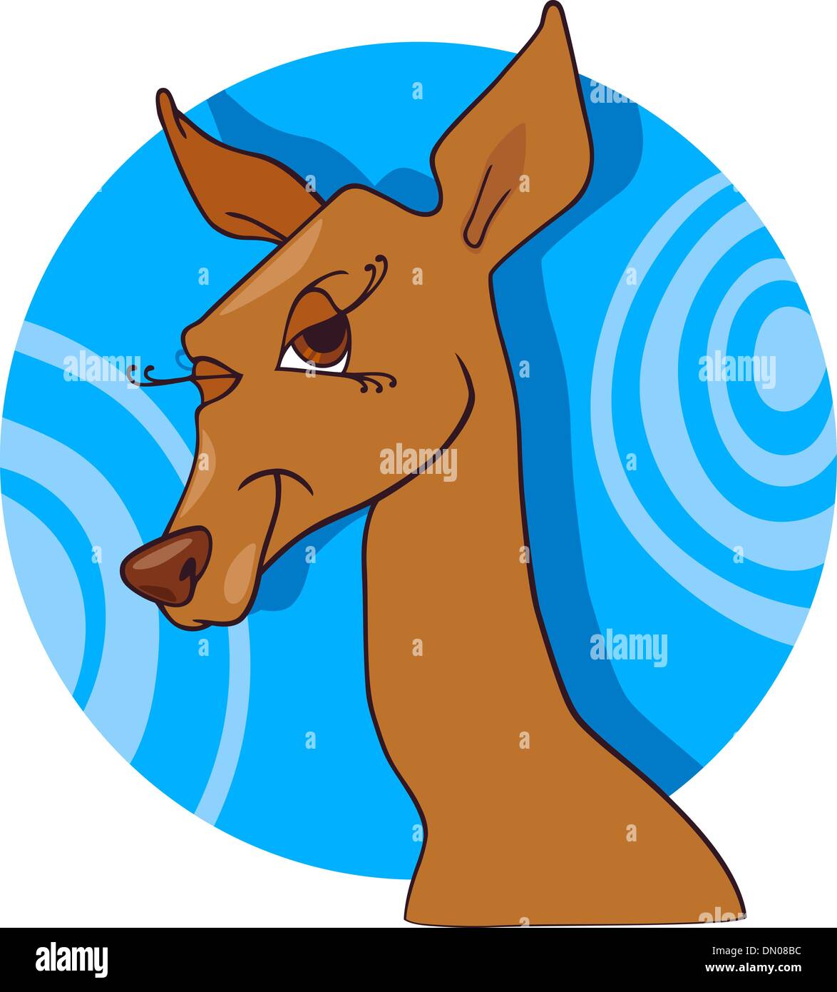 Carino doe o roe personaggio dei fumetti Illustrazione Vettoriale