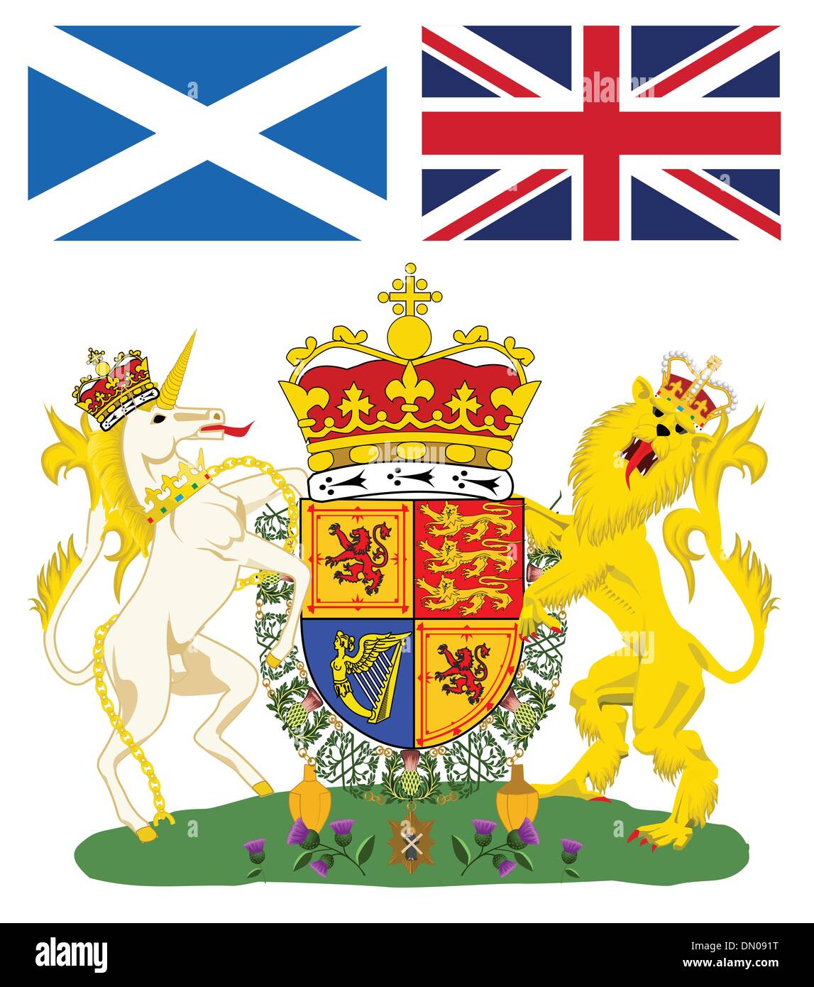 Emblema di Scozia Illustrazione Vettoriale