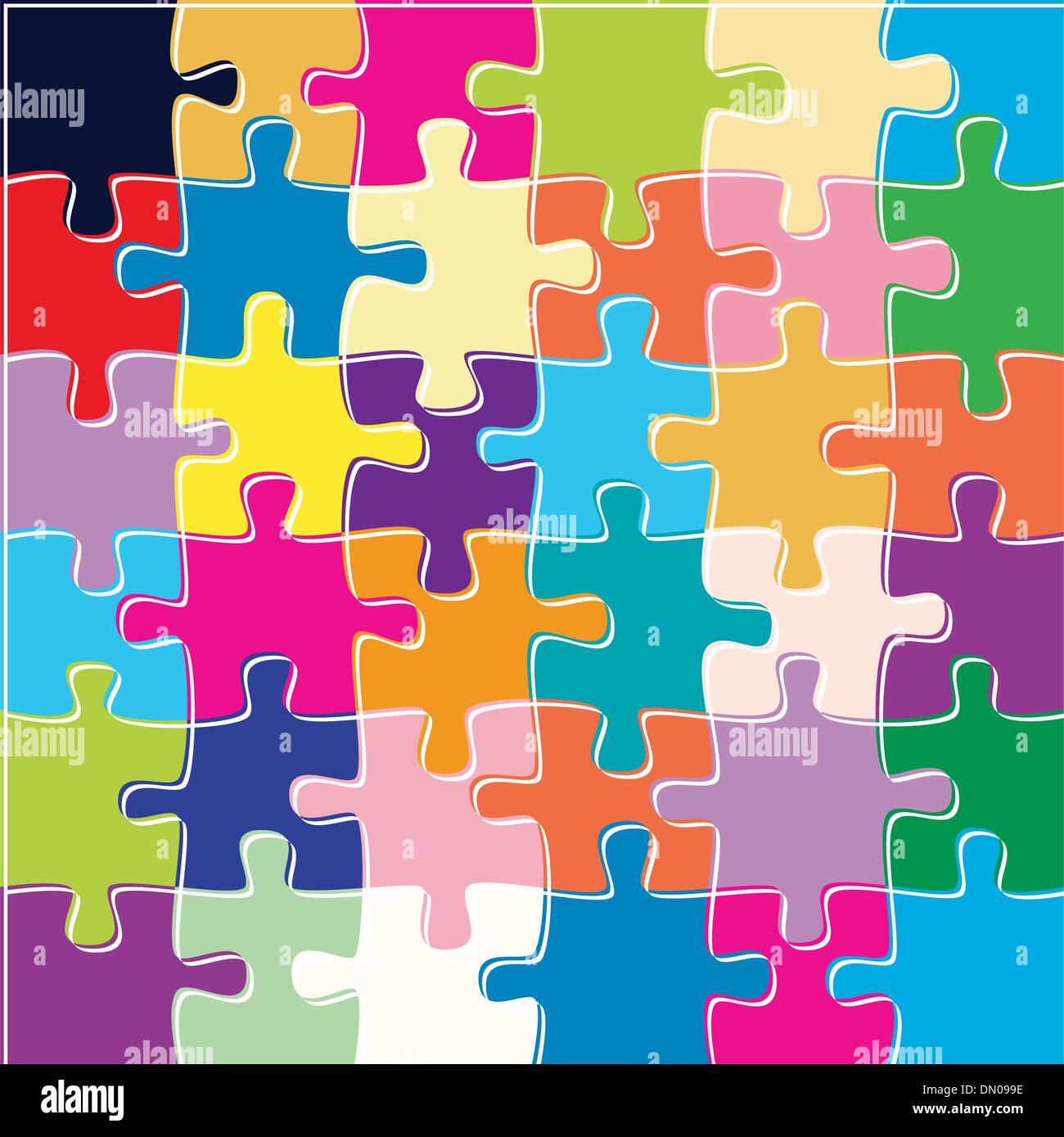 Vettore puzzle colorato Illustrazione Vettoriale