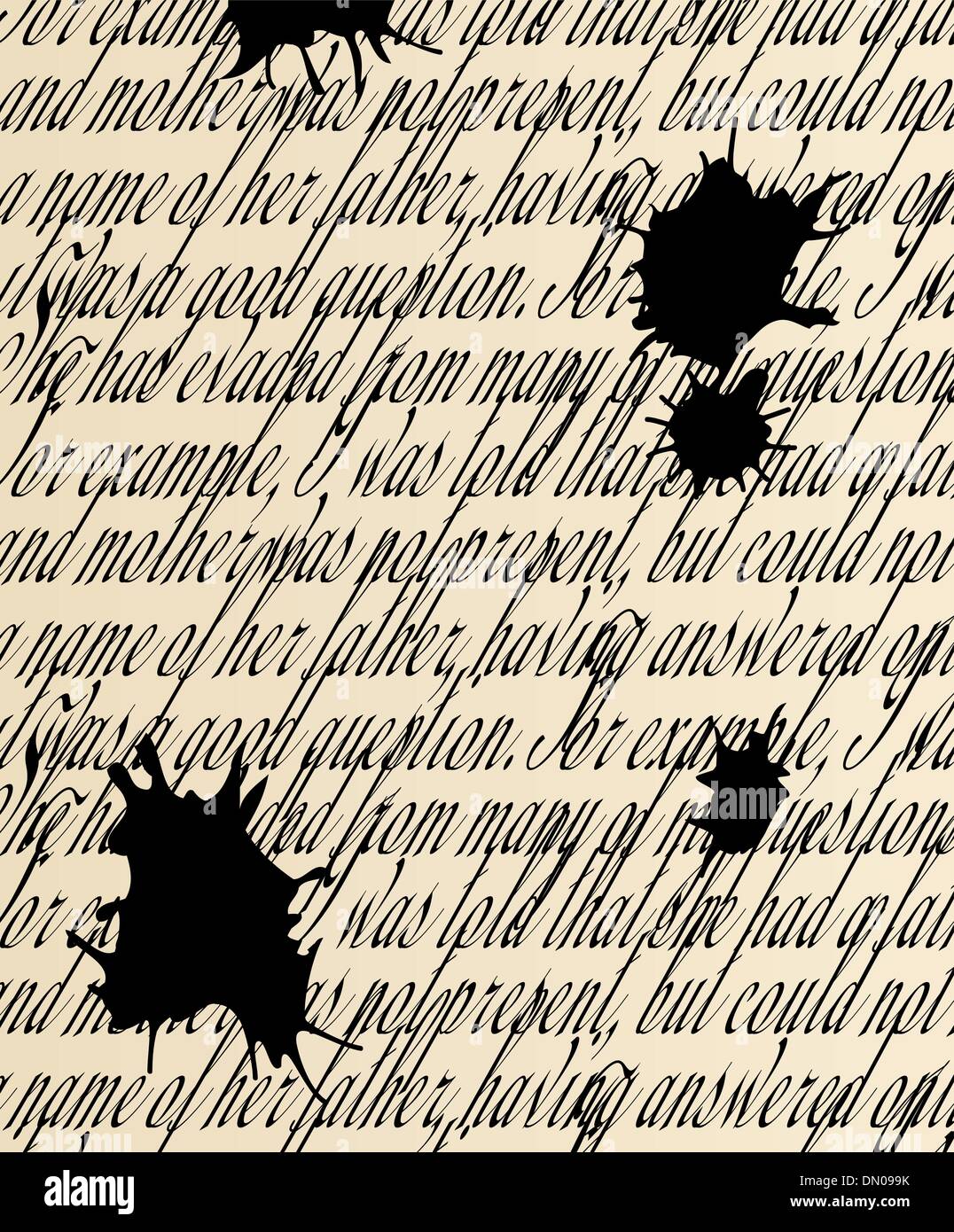 Vettore testo scritto a mano con blot Illustrazione Vettoriale