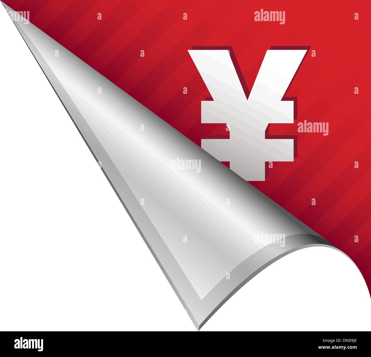 Yen giapponese scheda d'angolo Illustrazione Vettoriale