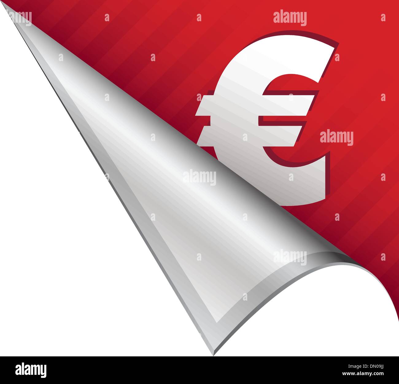 Valuta Euro scheda d'angolo Illustrazione Vettoriale