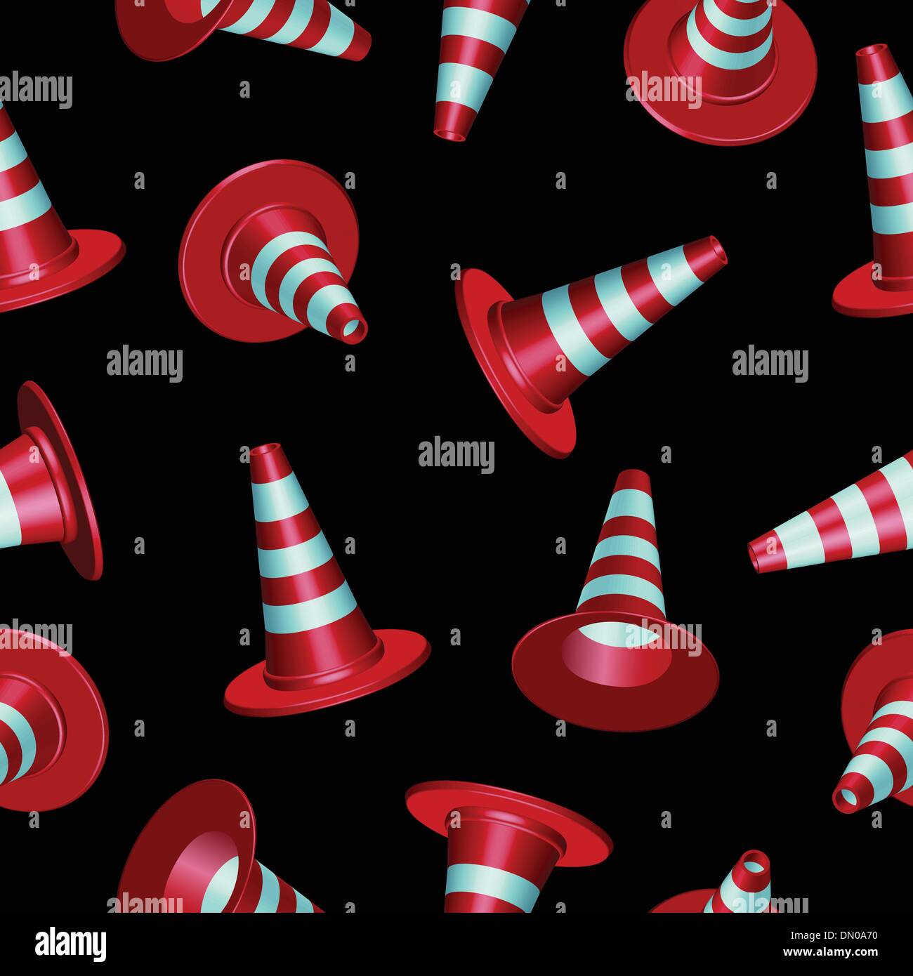 Traffico coni pattern Illustrazione Vettoriale