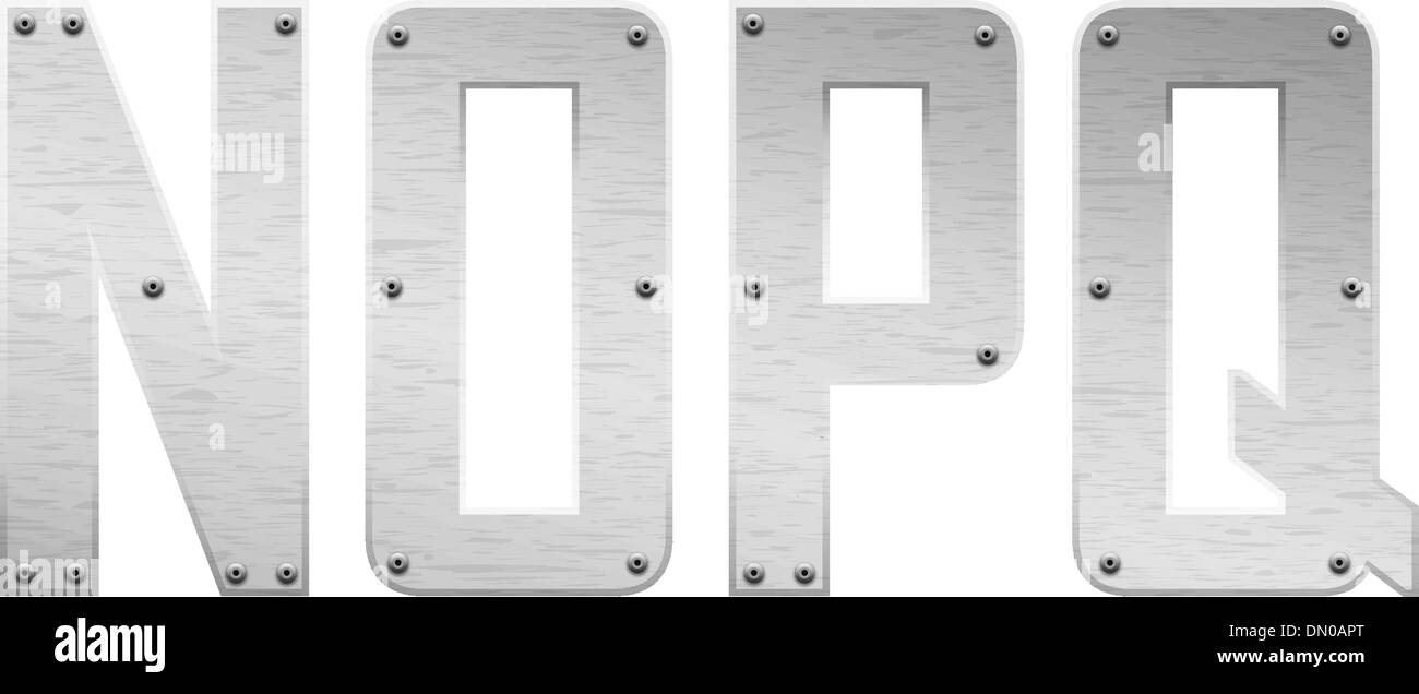 Lettere in metallo Illustrazione Vettoriale