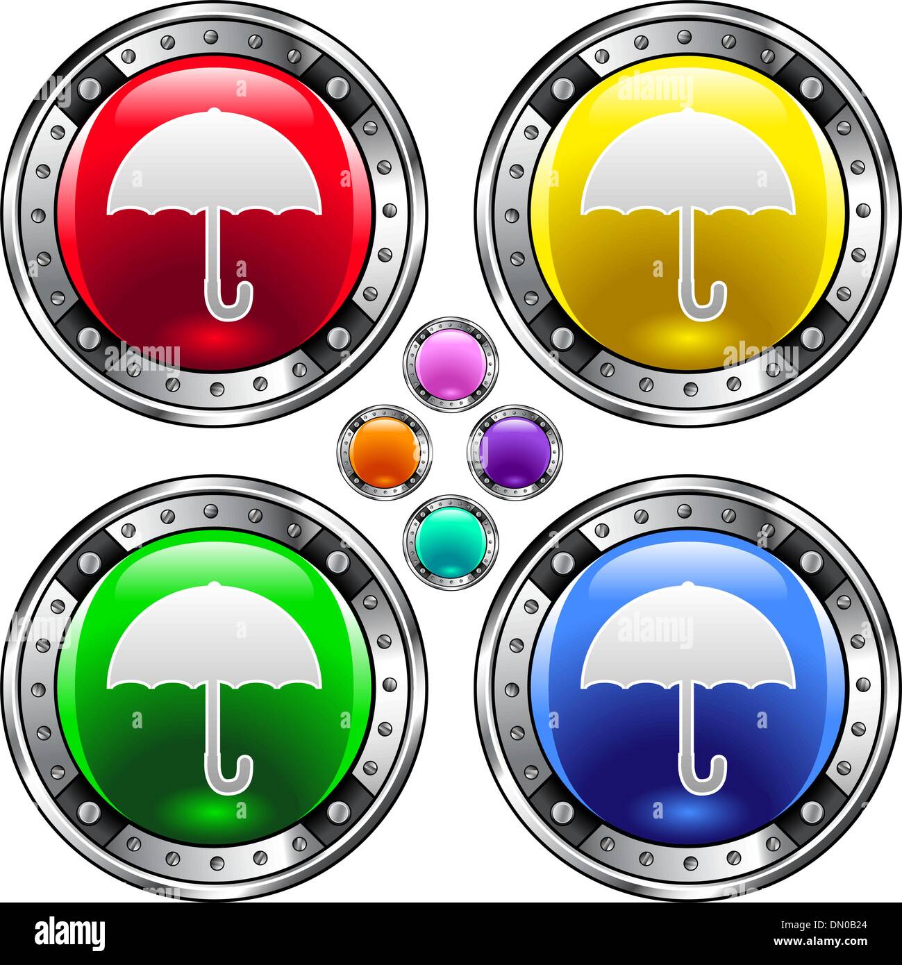Ombrello pulsante colorato Illustrazione Vettoriale
