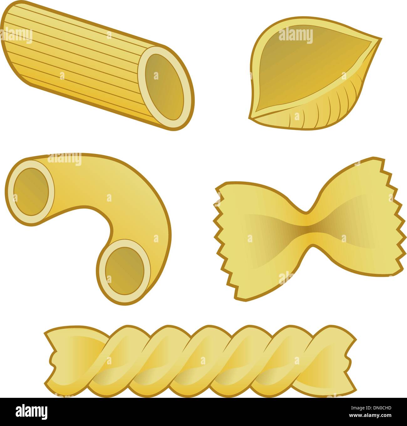 Pasta vettore assortimento Illustrazione Vettoriale