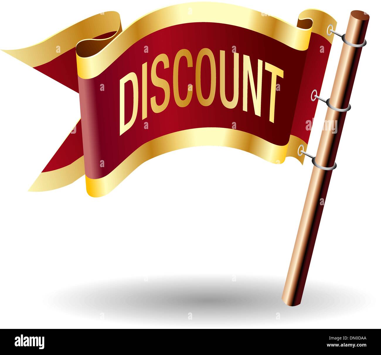 Lo sconto royal pulsante bandiera Illustrazione Vettoriale