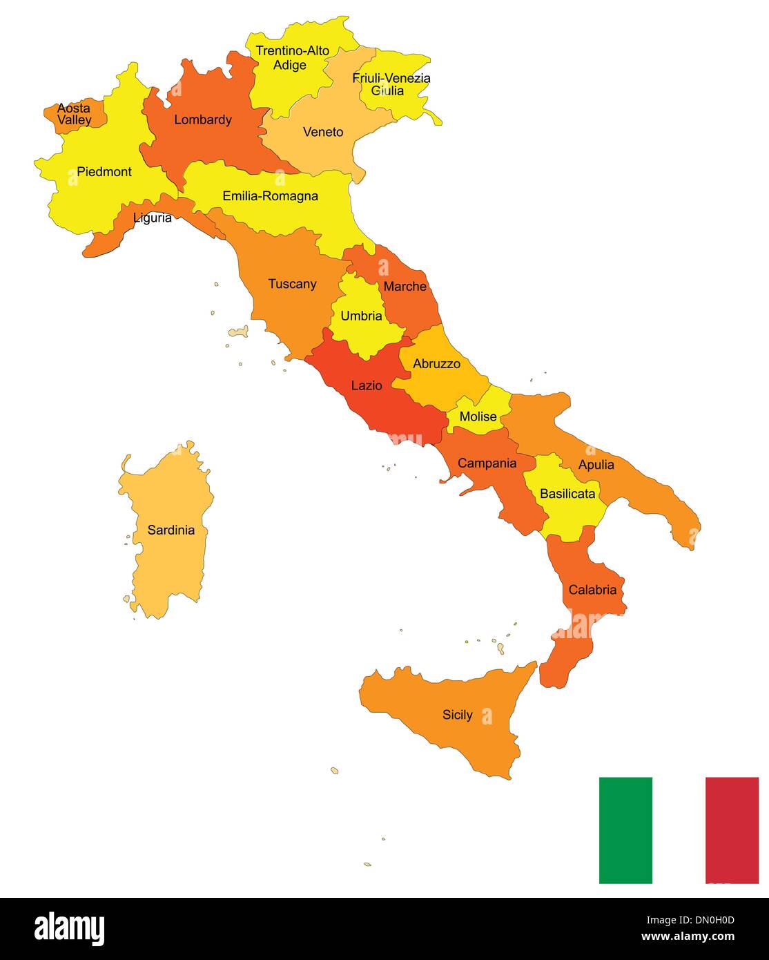 Provincies d'Italia Illustrazione Vettoriale