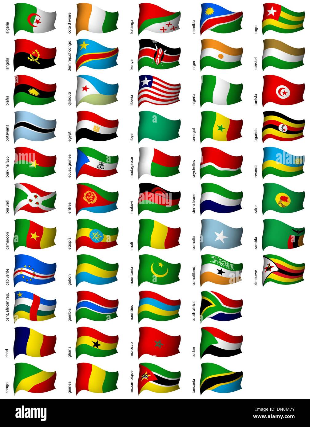African flags set immagini e fotografie stock ad alta risoluzione - Alamy