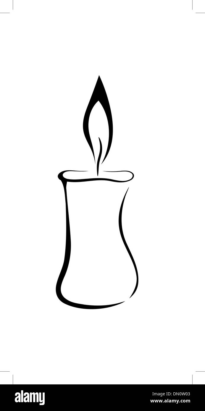 Simbolo del vettore a lume di candela Illustrazione Vettoriale
