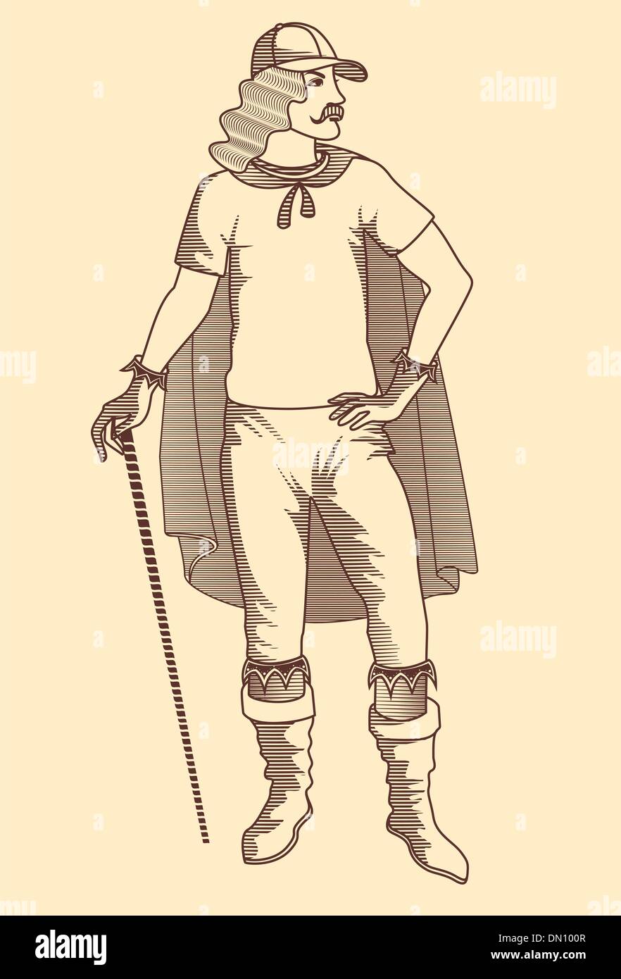 Uomini in t-shirt Illustrazione Vettoriale