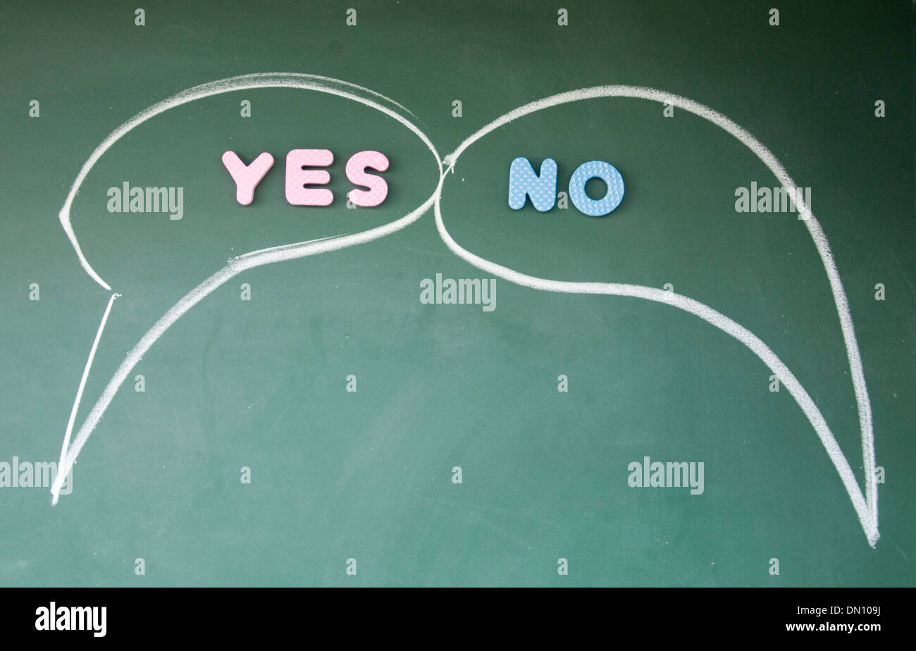 Sì e senza discussione Foto Stock