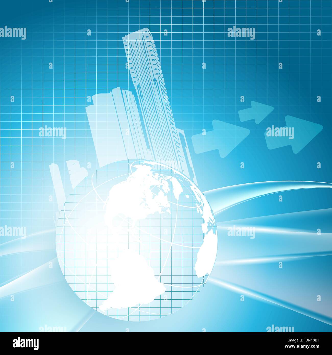 Immobiliare di crescita telaio business. Eps10 Illustrazione Vettoriale