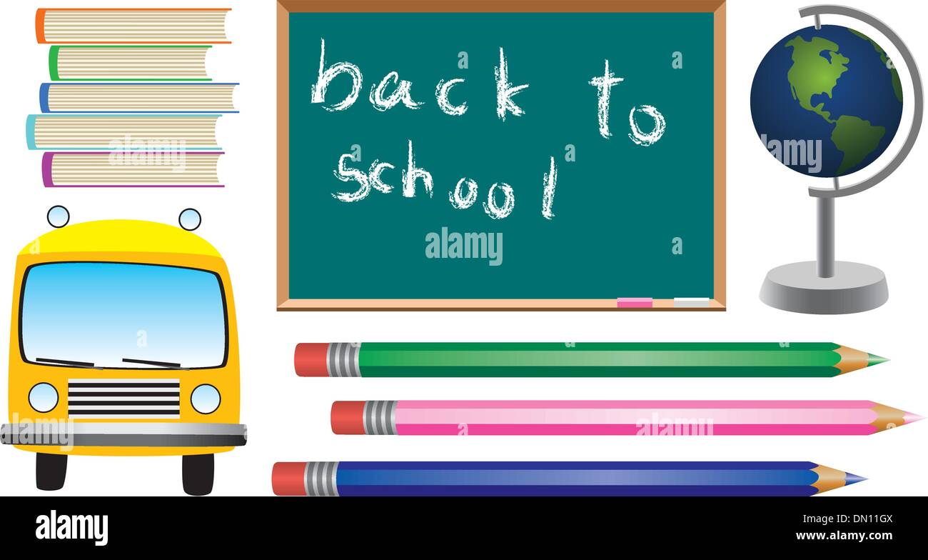 Scuola di vettore di simboli Illustrazione Vettoriale