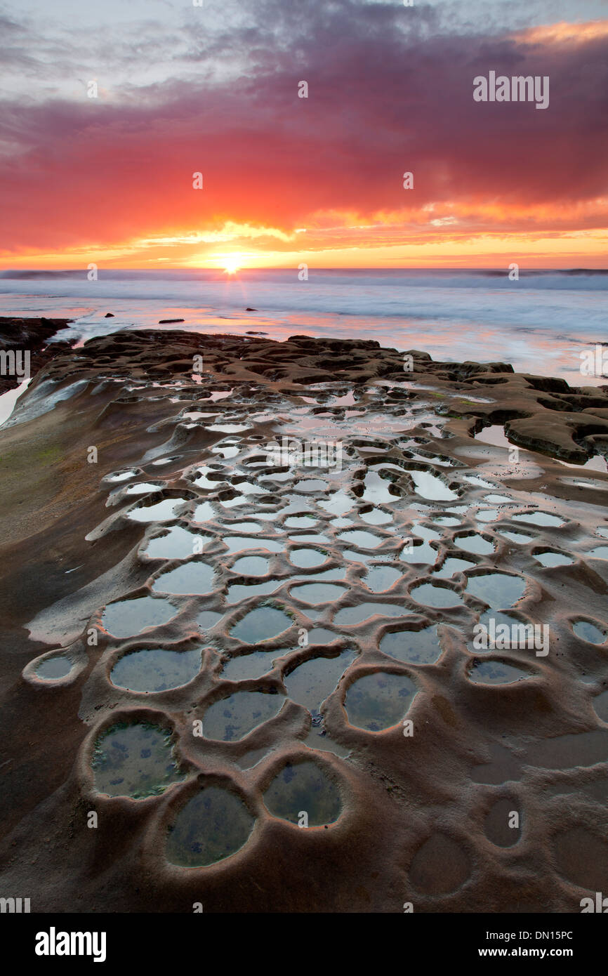 Tramonto all'Ospedale Reef, La Jolla, California Foto Stock