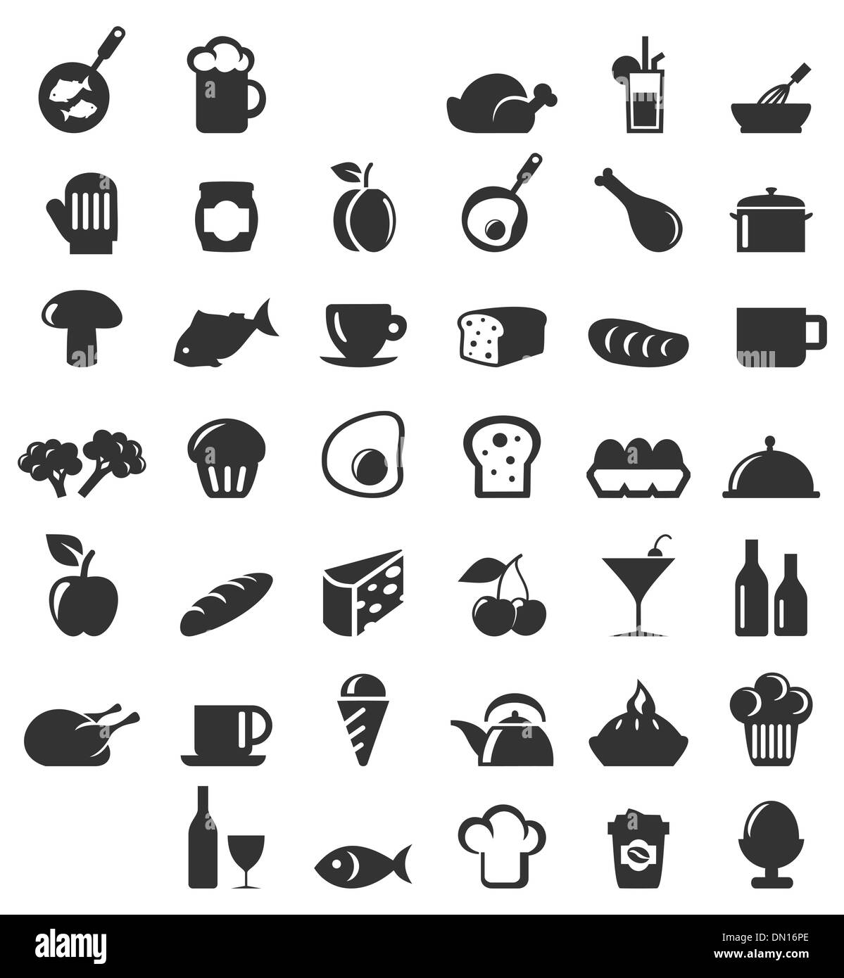 Pasto icons6 Illustrazione Vettoriale