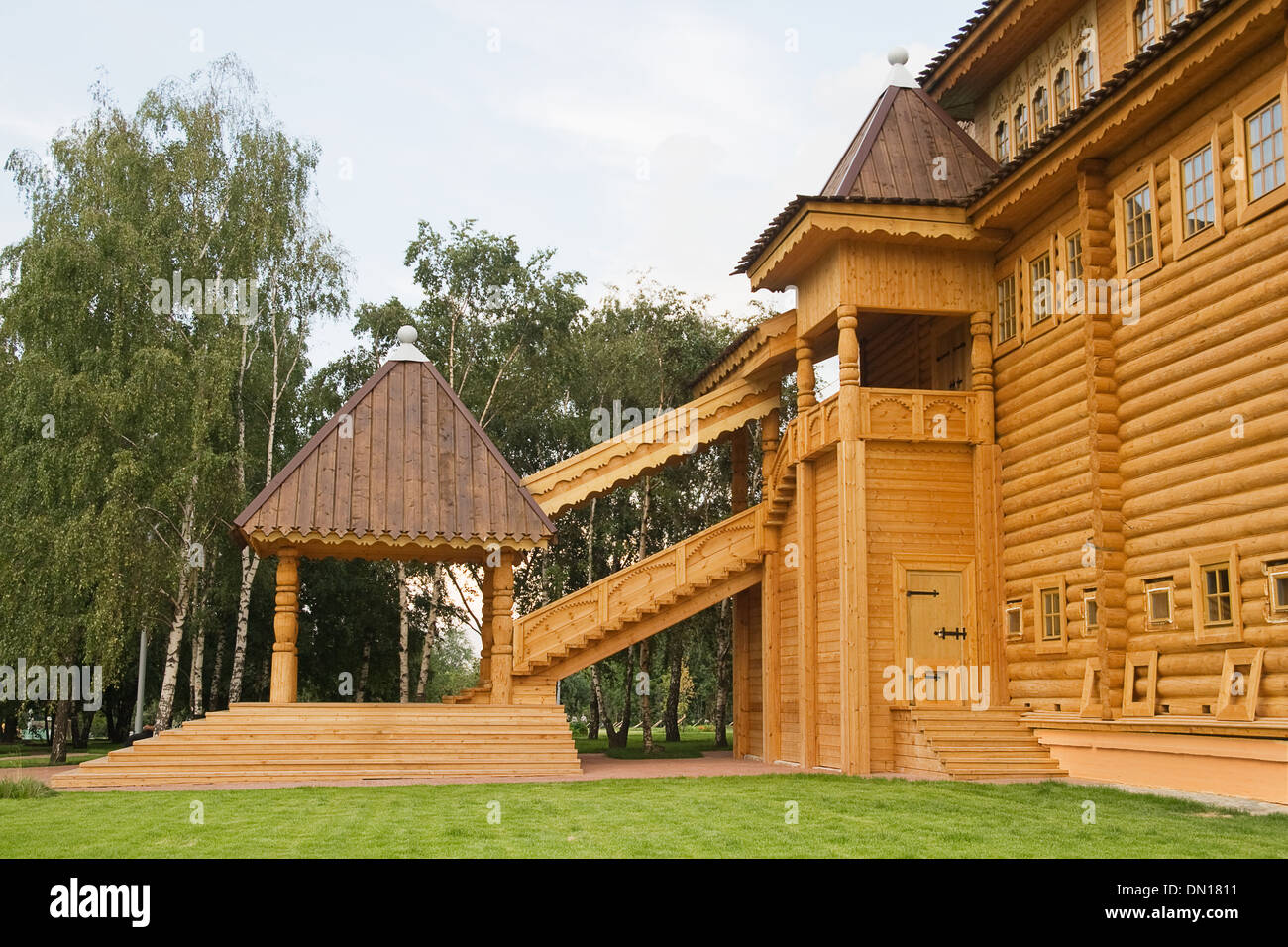 Tsar in legno del palazzo nel parco Kolomenskoe, Mosca Foto Stock