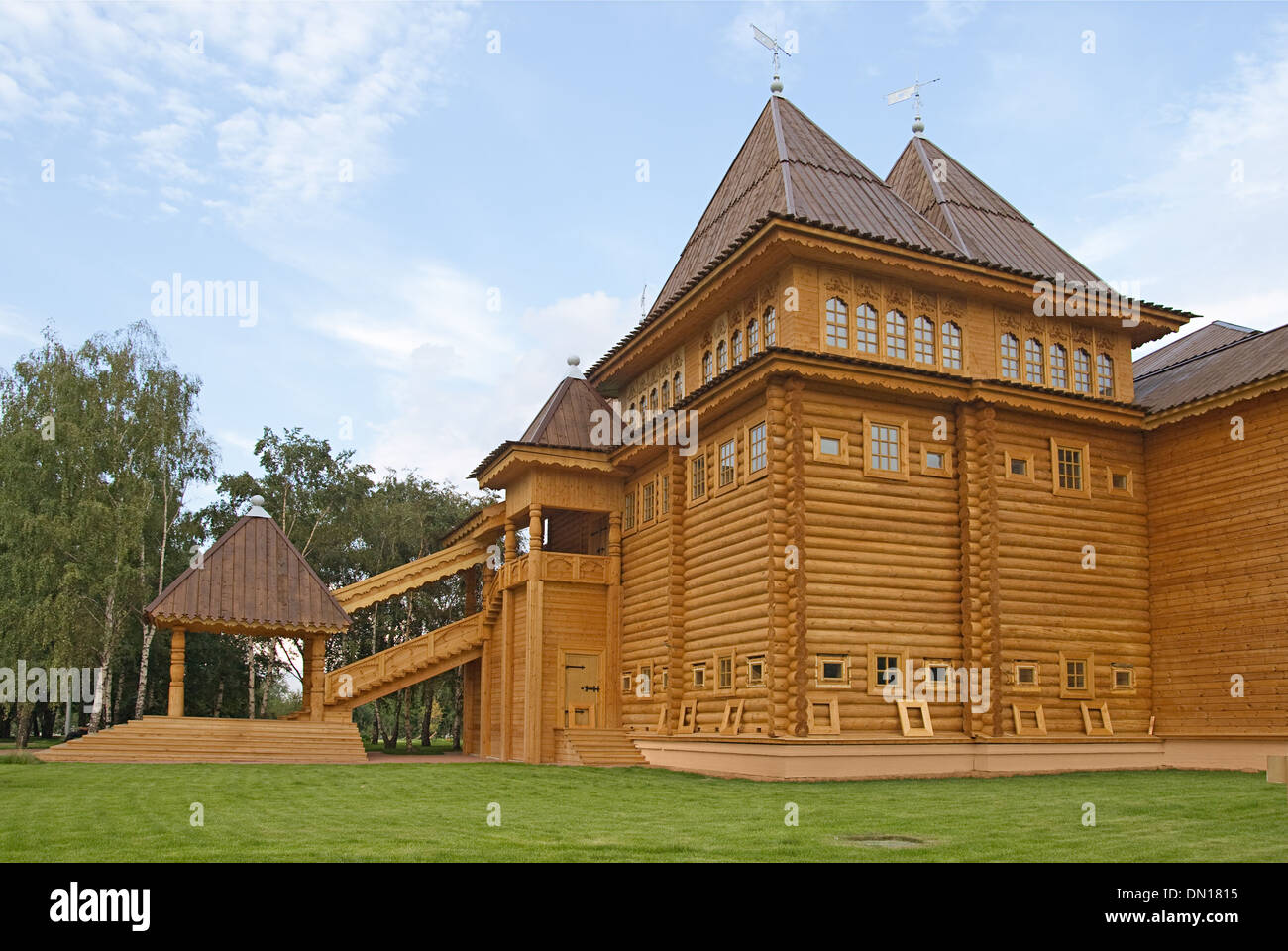 Tsar in legno del palazzo nel parco Kolomenskoe, Mosca Foto Stock
