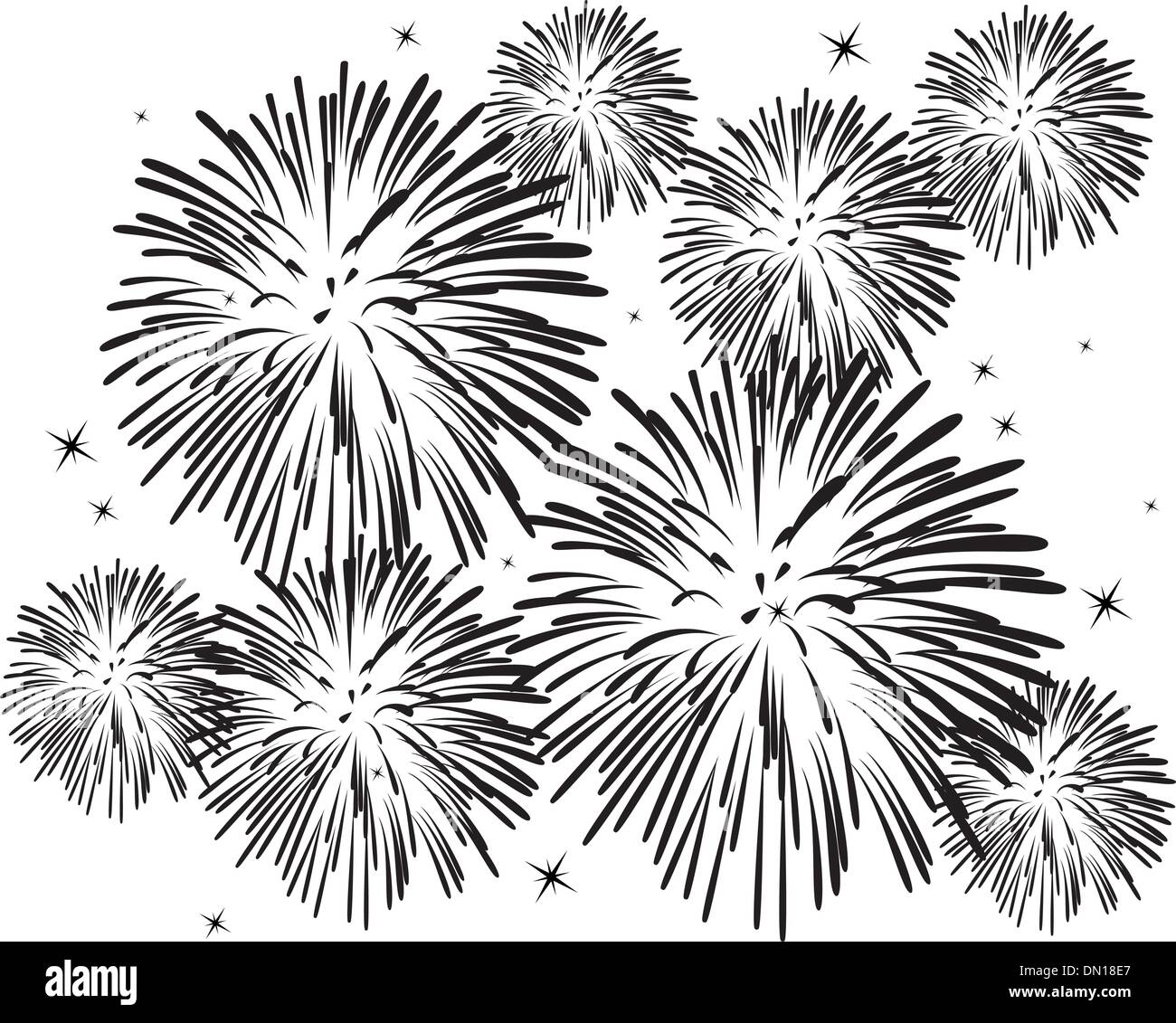 Fuochi d'artificio del vettore Illustrazione Vettoriale