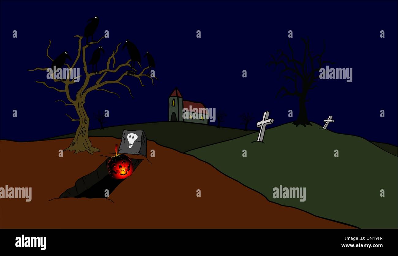 Ghost con zucca luciferous Illustrazione Vettoriale