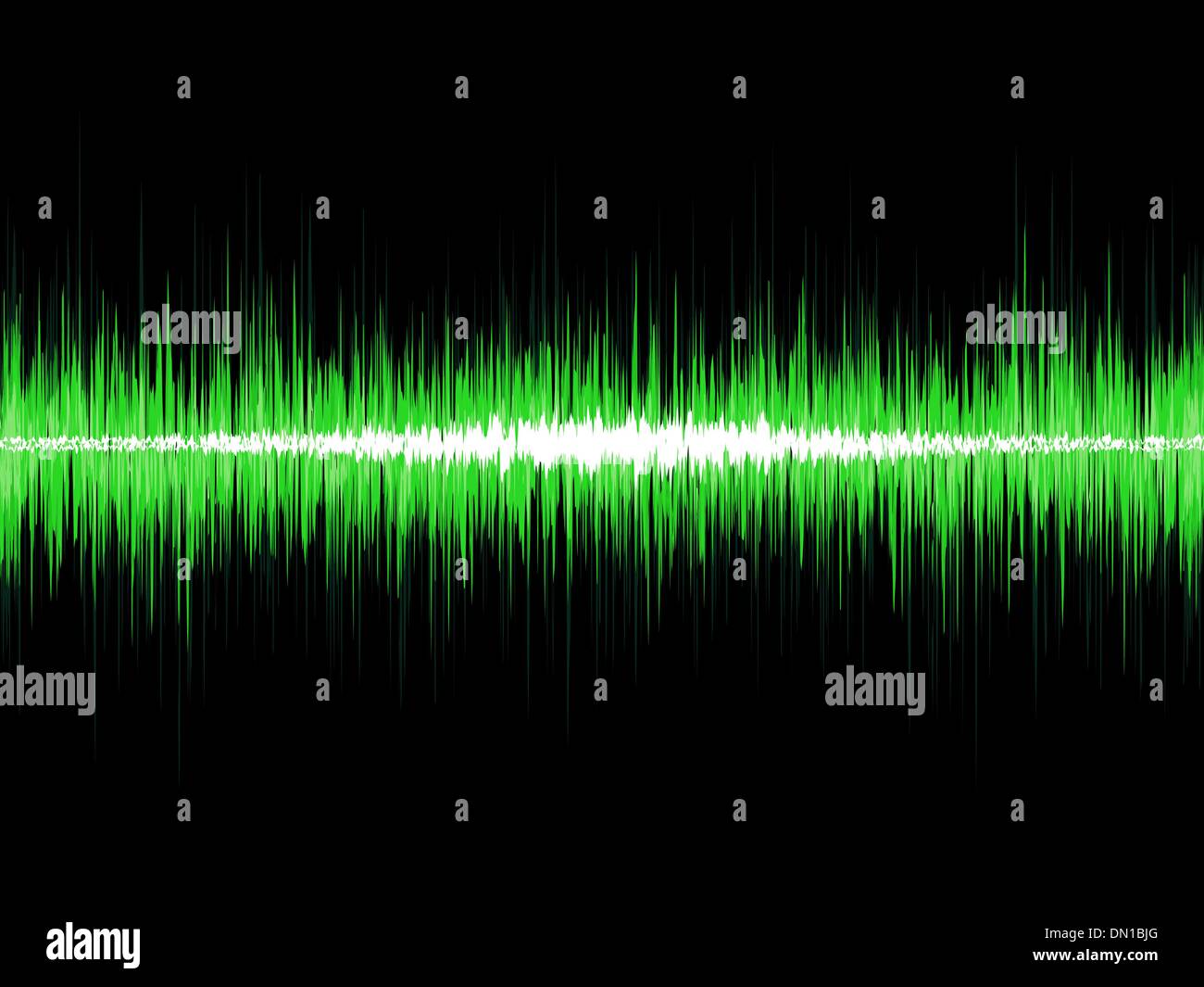 Le onde sonore oscillante luce incandescenza. EPS 8 Illustrazione Vettoriale
