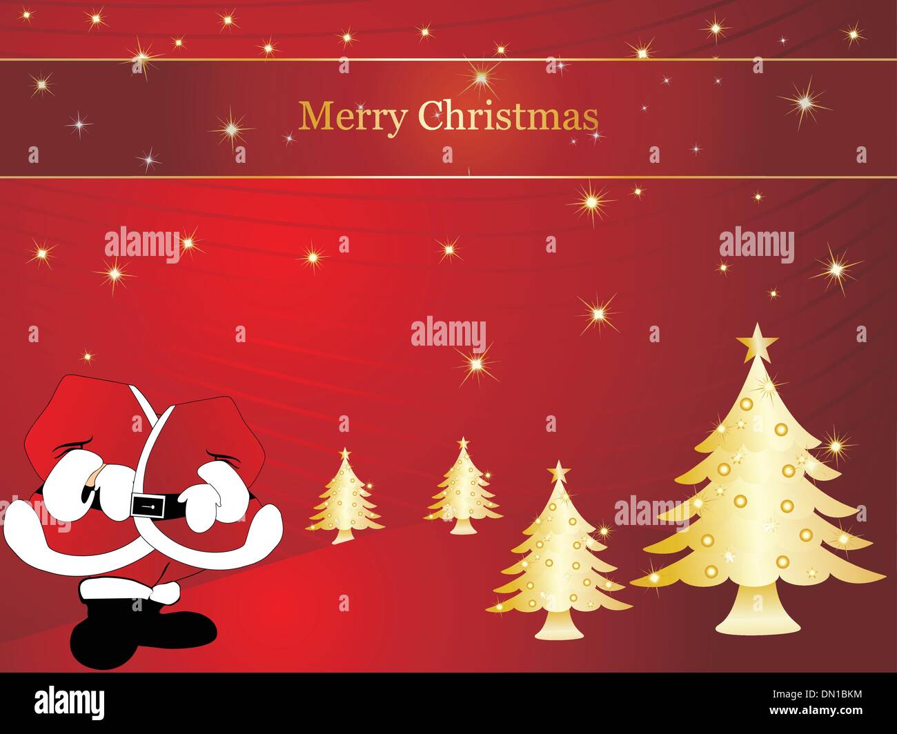 Sfondo di Natale sfondo vettoriale con Babbo Natale Illustrazione Vettoriale