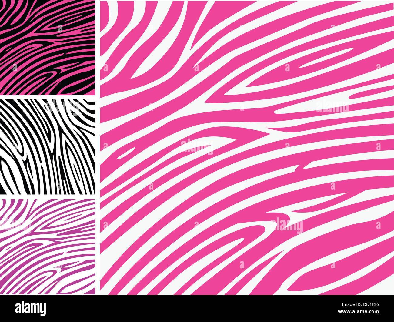 Pink zebra Pelle animale modello di stampa Illustrazione Vettoriale