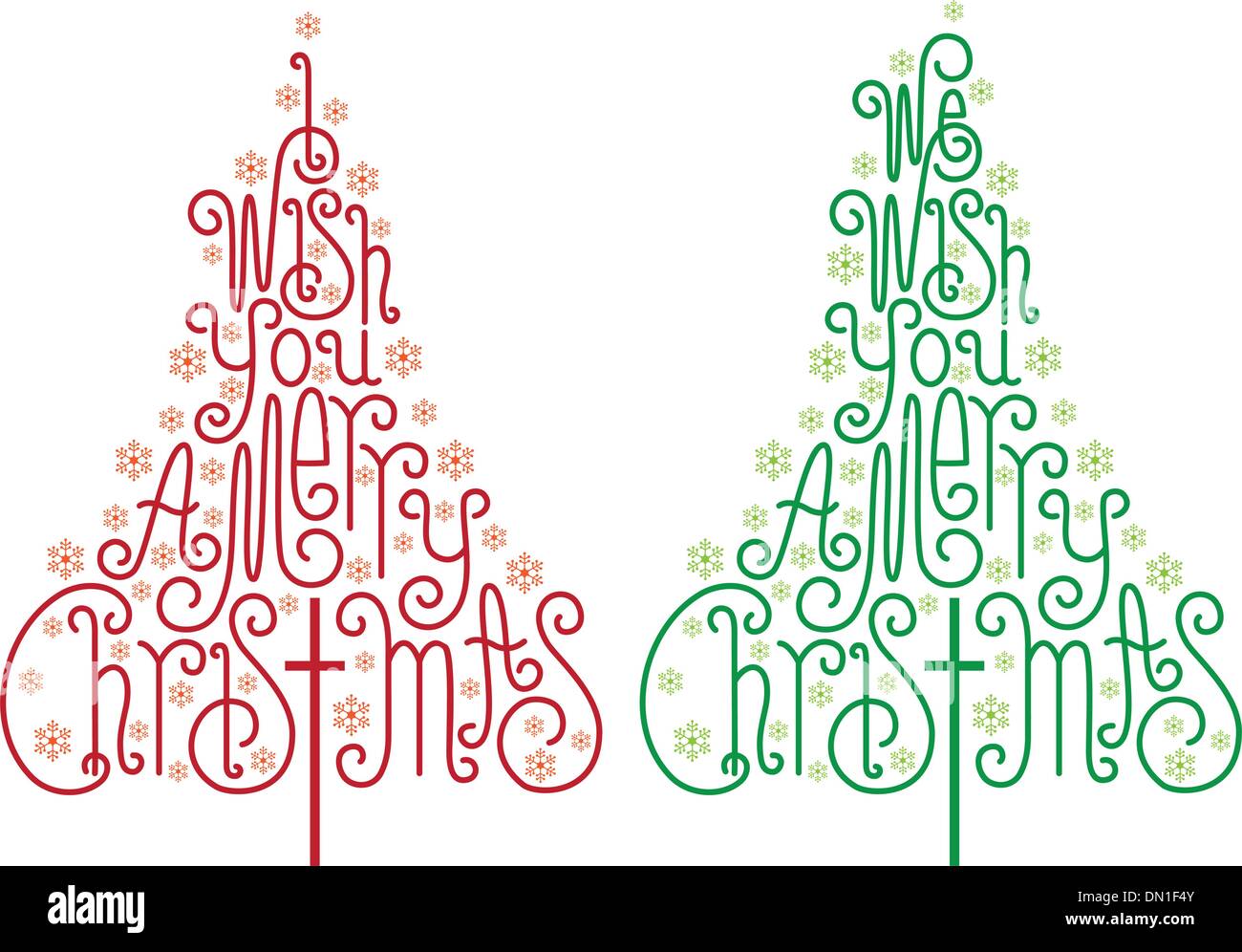 Alberi di Natale, vettore Illustrazione Vettoriale