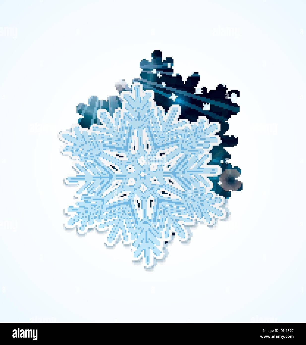 Il simbolo del fiocco di neve vettore magico Illustrazione Vettoriale