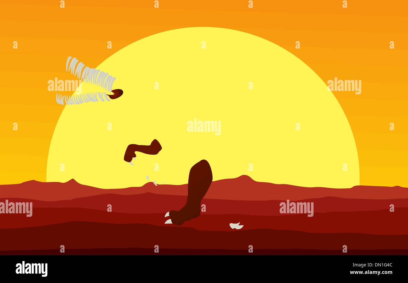 Sfondo di dinosauro Illustrazione Vettoriale