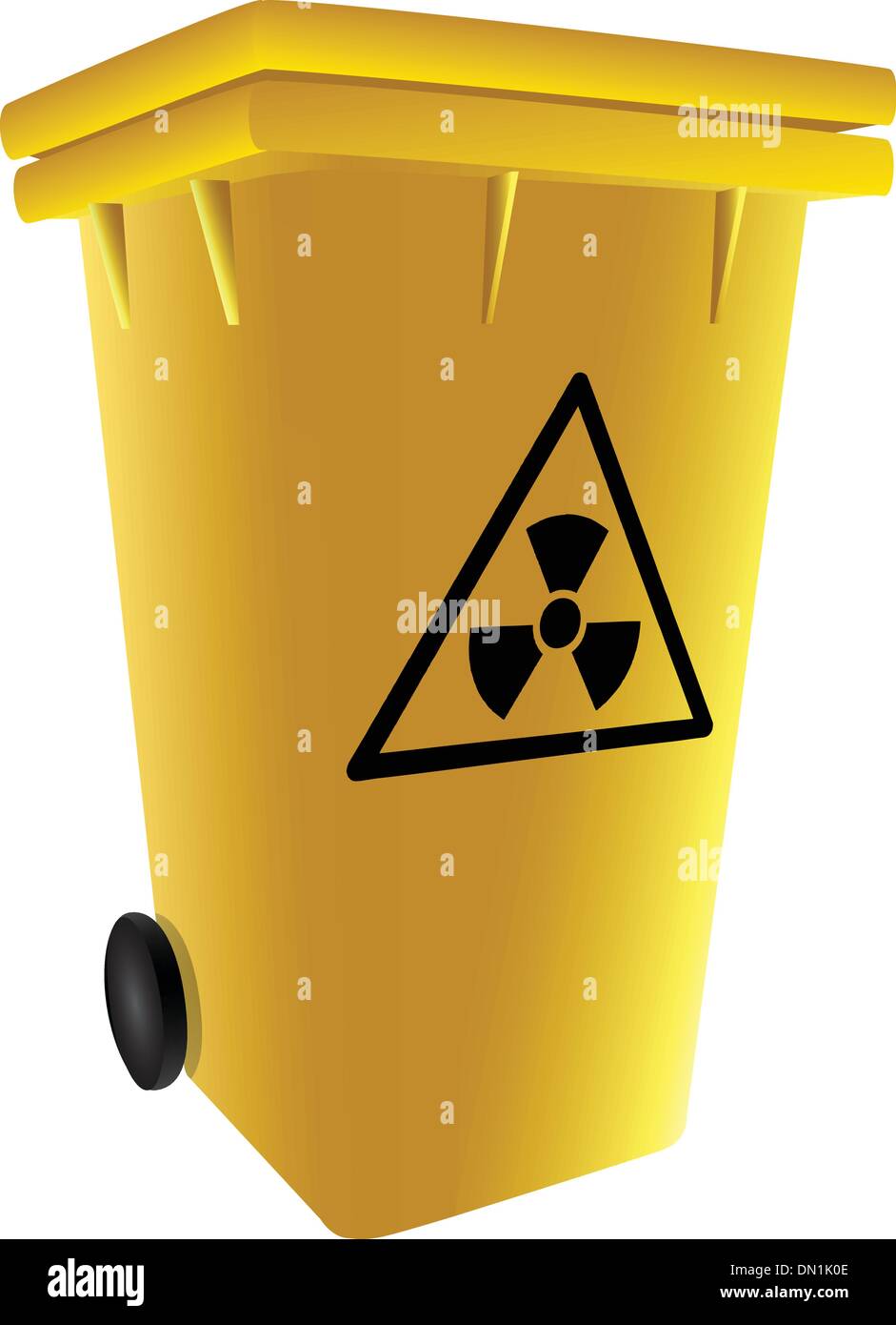 Cestino dei rifiuti radioattivi Illustrazione Vettoriale