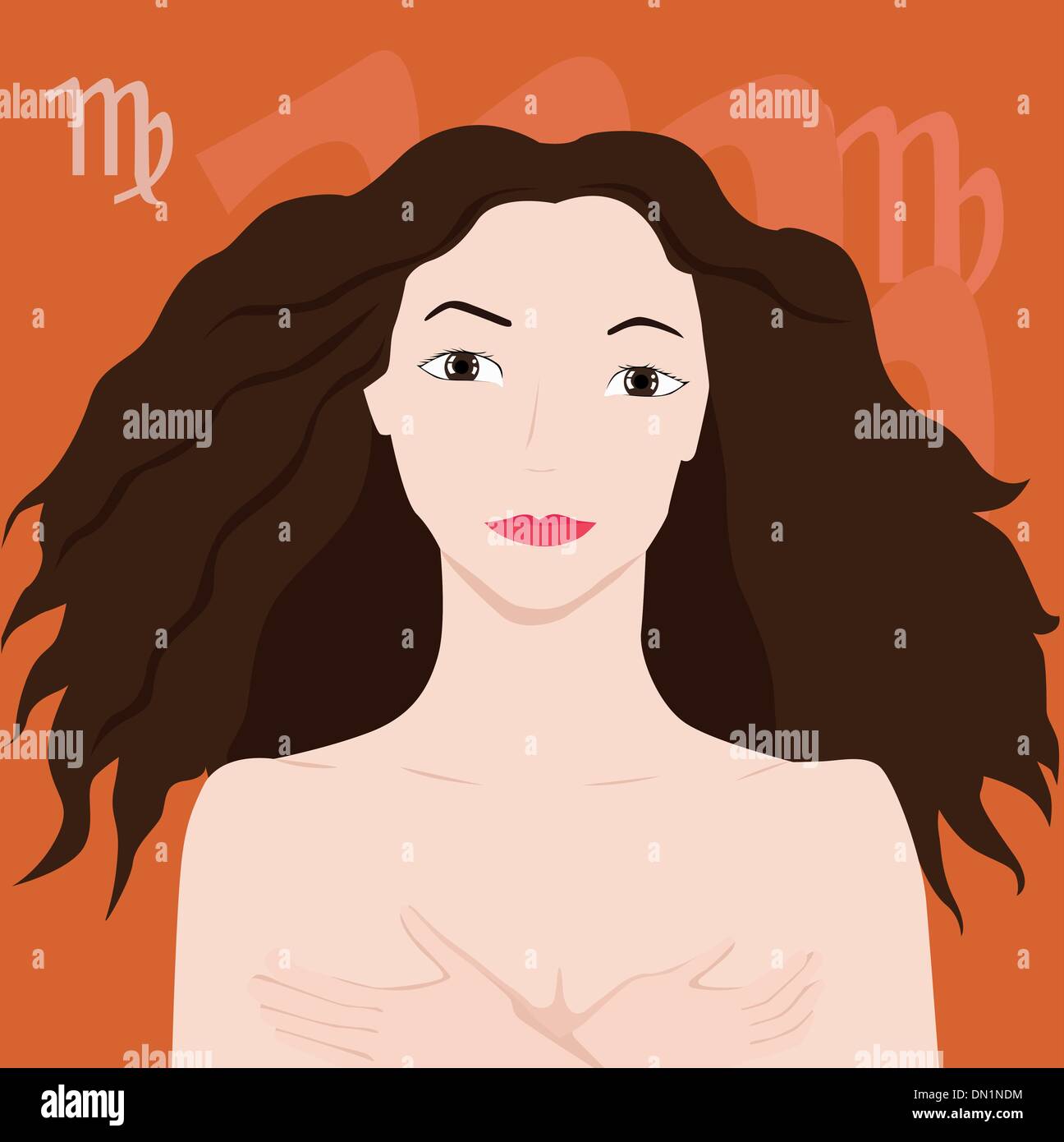 Virgo segno zodiacale Illustrazione Vettoriale