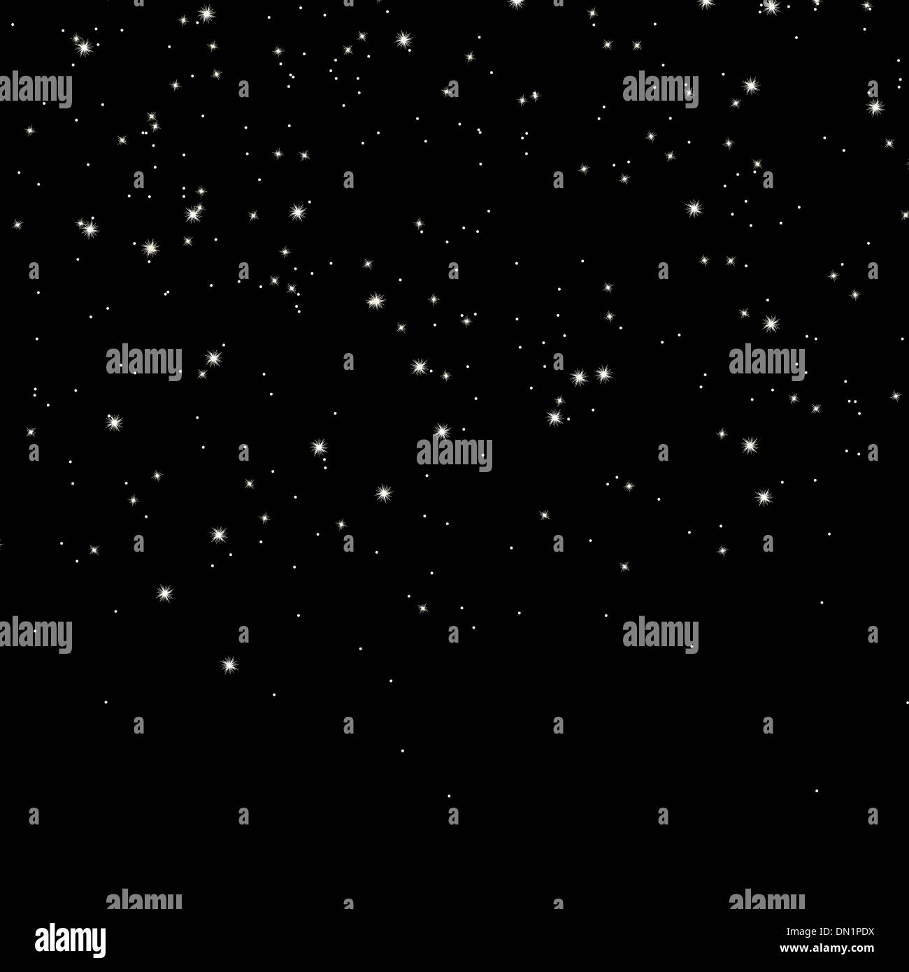 Neve e stelle è caduta su sfondo. EPS 8 Illustrazione Vettoriale