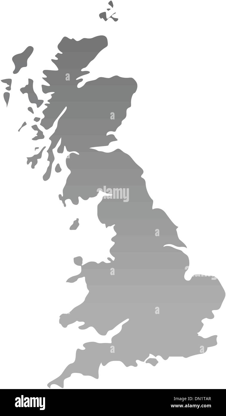 Mappa della Gran Bretagna Illustrazione Vettoriale